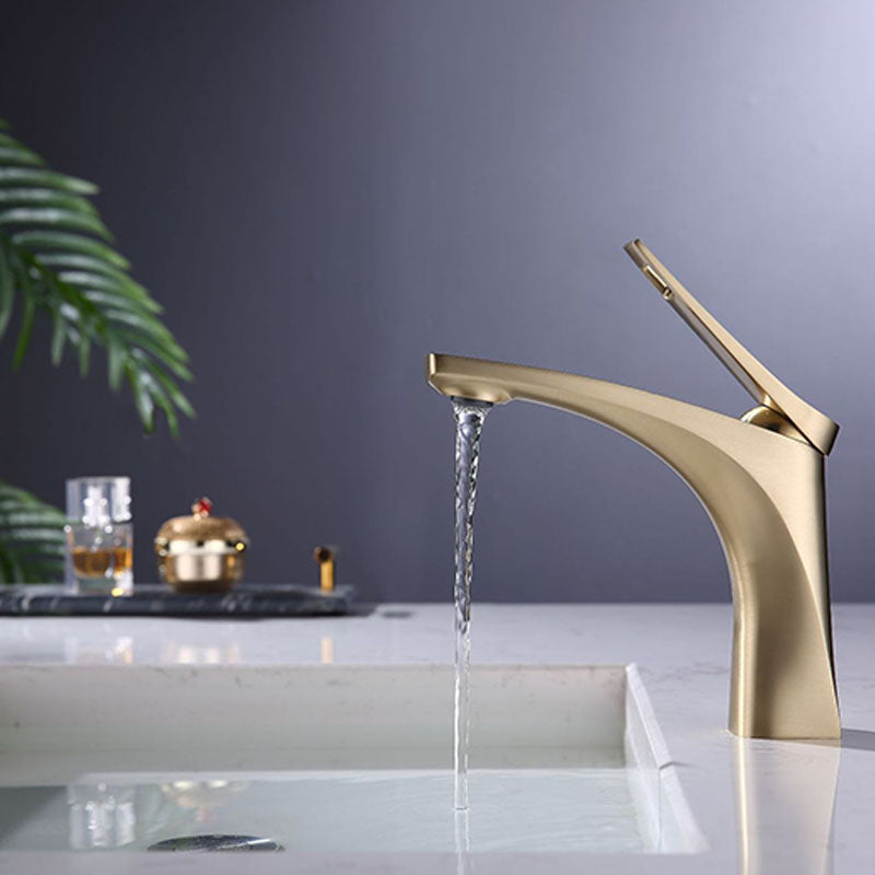 BowLift | Modern Vessel Faucet Brass Lever Handles Low Arc with Water Hose Bathroom Vessel Faucet
