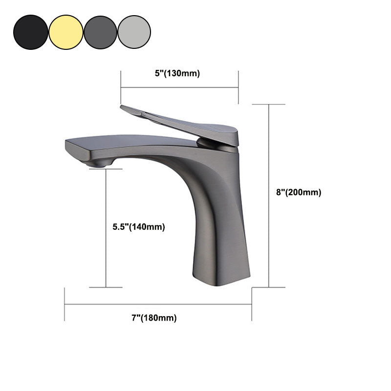 BowLift | Modern Vessel Faucet Brass Lever Handles Low Arc with Water Hose Bathroom Vessel Faucet