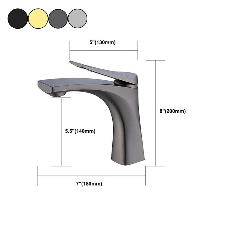 BowLift | Modern Vessel Faucet Brass Lever Handles Low Arc with Water Hose Bathroom Vessel Faucet