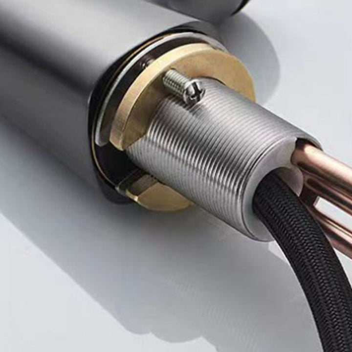 BowLift | Modern Sink Faucet Lever Handle Copper Low Arc Pull-Out Sink Faucet