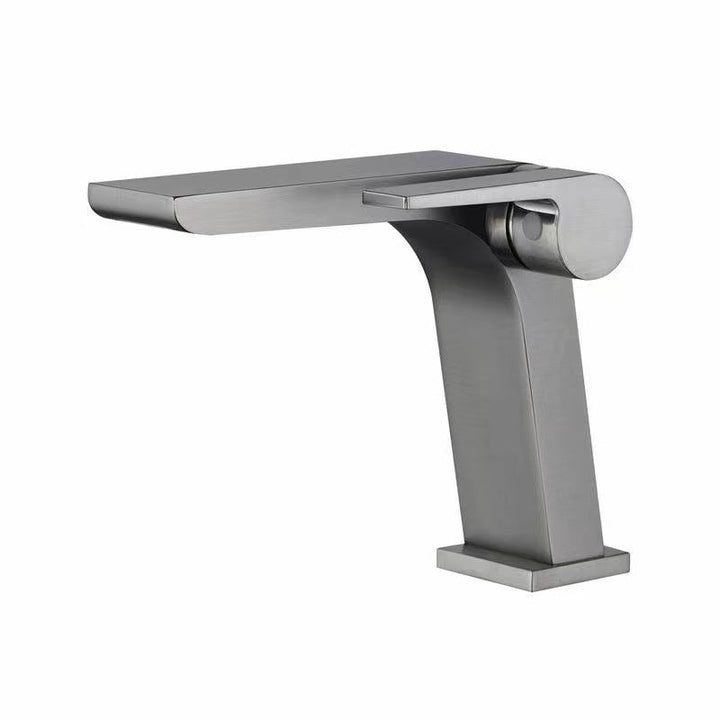 BowLift | Modern vessel faucet brass lever waterfall spout sink faucet