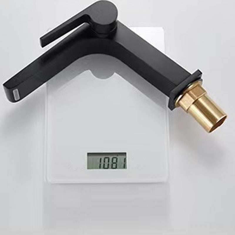 BowLift | Modern vessel faucet brass lever waterfall spout sink faucet