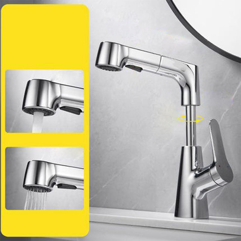 BowLift | Modern 1-Lever Sink Faucet Round Basin Faucet Brass