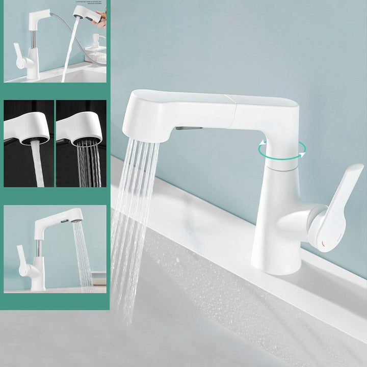 BowLift | Modern 1-Lever Sink Faucet Round Basin Faucet Brass