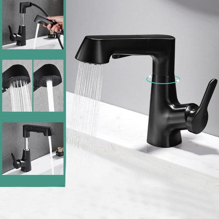 BowLift | Modern 1-Lever Sink Faucet Round Basin Faucet Brass