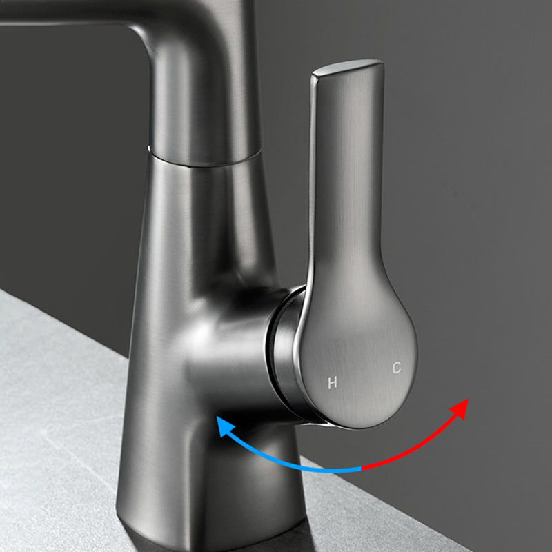 BowLift | Modern 1-Lever Sink Faucet Round Basin Faucet Brass