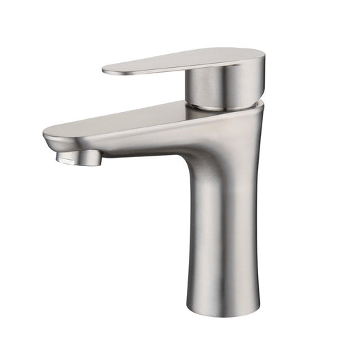BowLift | Round Single-Handle Bathroom Faucet Single Hole Sink Faucet in Chrome