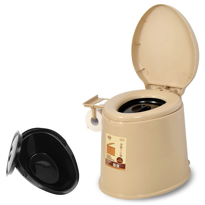 BowLift | Contemporary Plastic Floor-Mounted Toilet Bowl with Seat for the Bathroom