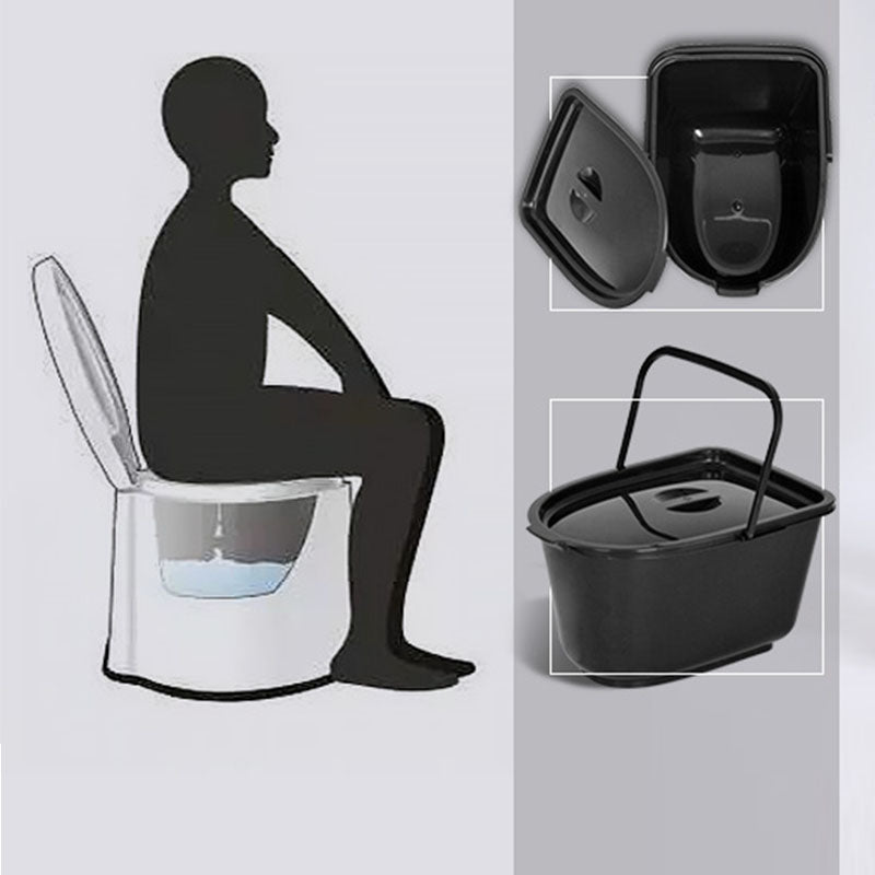 BowLift | Contemporary Plastic Floor-Mounted Toilet Bowl with Seat for the Bathroom