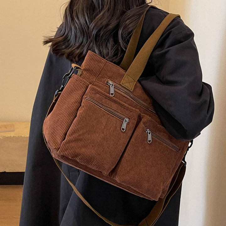 BowLift | Solid Color Corduroy Tote Bag