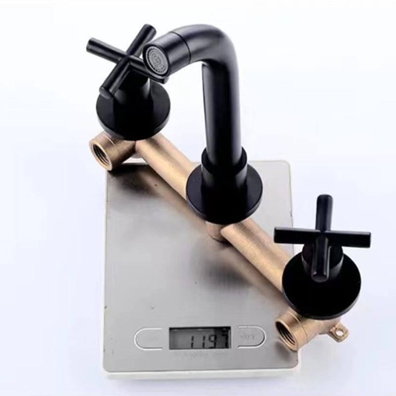 BowLift | Modern 1- or 2-Handle Bathroom Sink Faucet Round Wall-Mounted Bathroom Faucet.