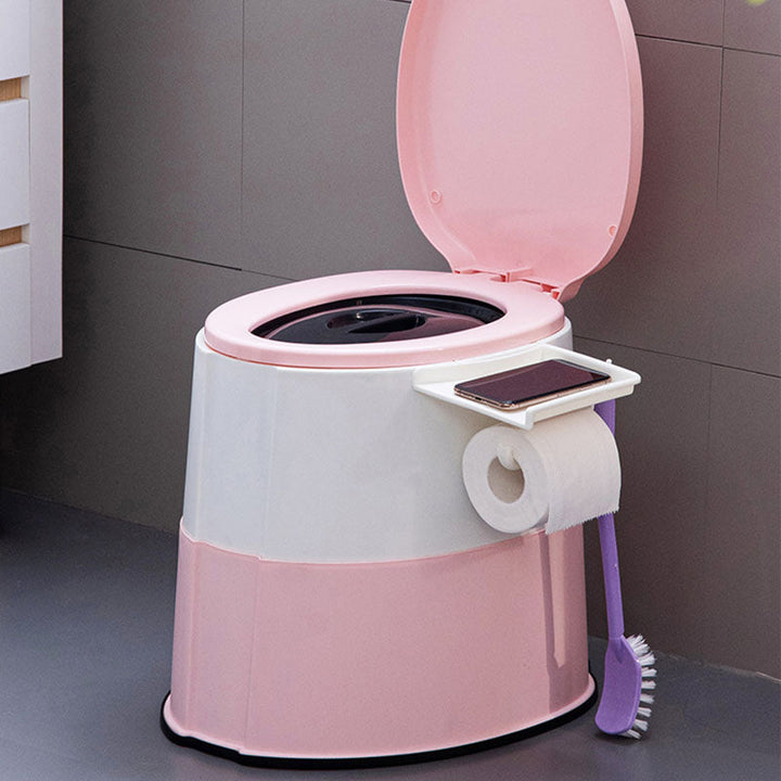 BowLift | Modern Flush Toilet Plastic Round Floor Mounted Toilet Bowl for Bathroom