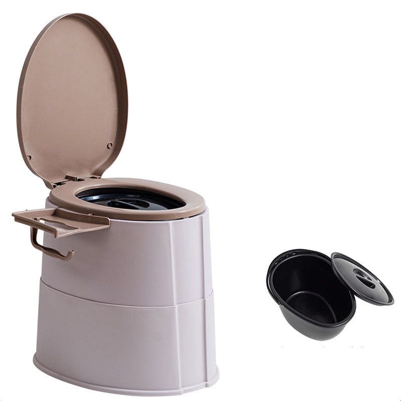 BowLift | Modern Flush Toilet Plastic Round Floor Mounted Toilet Bowl for Bathroom