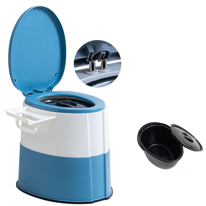 BowLift | Modern Flush Toilet Plastic Round Floor Mounted Toilet Bowl for Bathroom