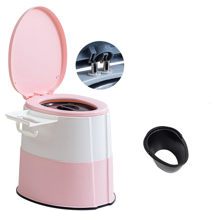 BowLift | Modern Flush Toilet Plastic Round Floor Mounted Toilet Bowl for Bathroom
