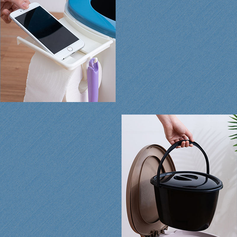 BowLift | Modern Flush Toilet Plastic Round Floor Mounted Toilet Bowl for Bathroom