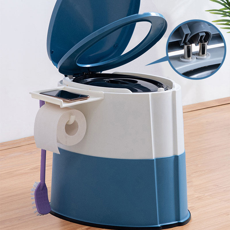 BowLift | Modern Flush Toilet Plastic Round Floor Mounted Toilet Bowl for Bathroom
