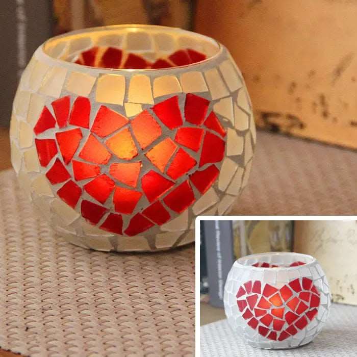 BowLift | Mosaic Glass Candle Holder for Home Decor