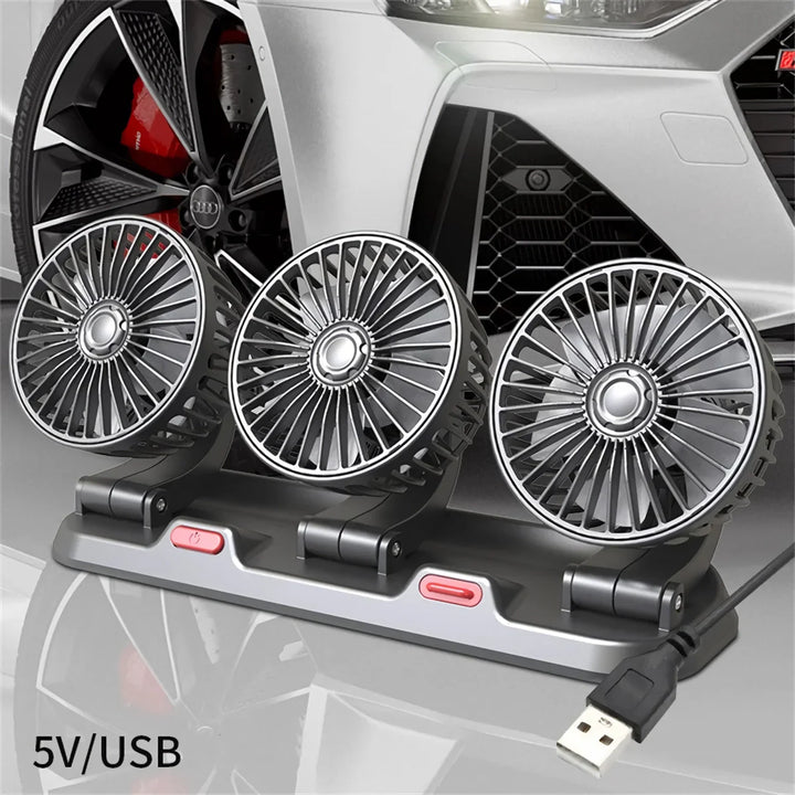 Adjustable 3-Head Electric Fan | Bowlift