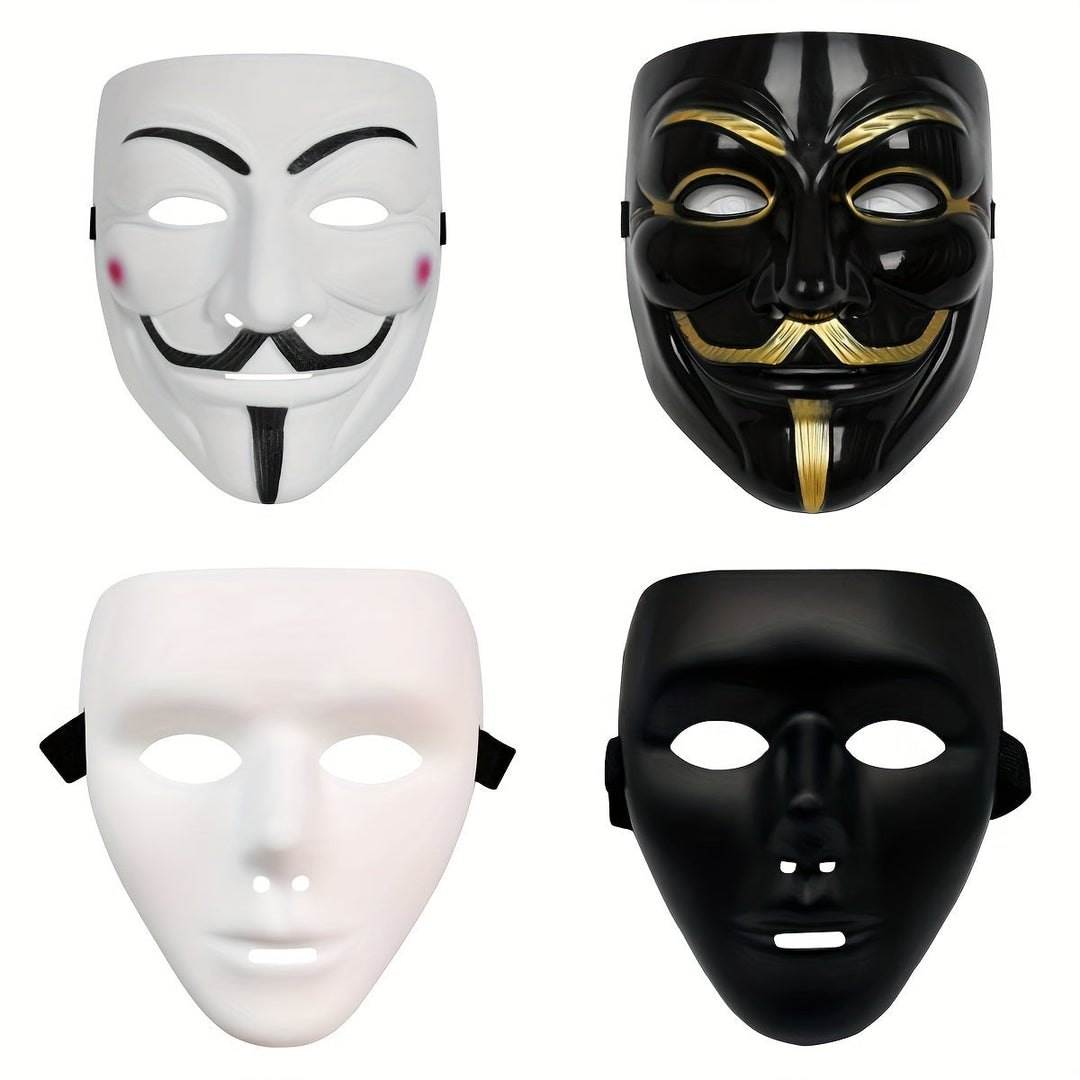 BowLift | Men's Full Face Plastic Halloween Mask | Anonymous Cosplay