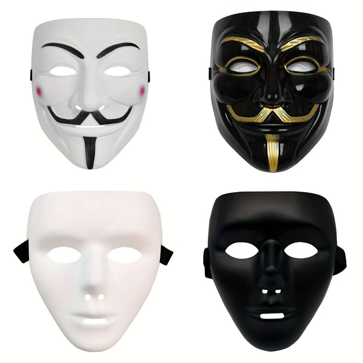 BowLift | Men's Full Face Plastic Halloween Mask | Anonymous Cosplay