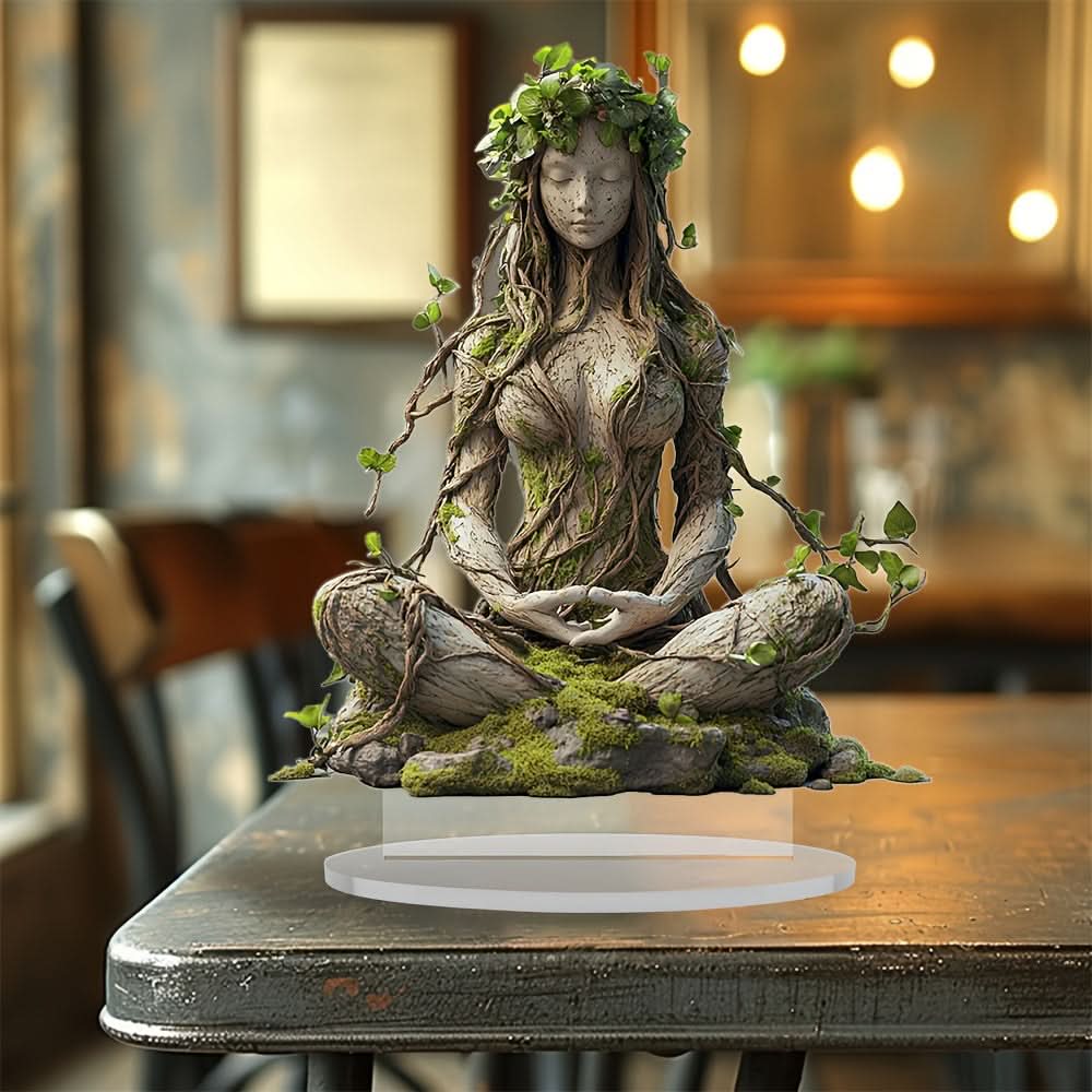BowLift | 2D Bohemian Goddess Statue Acrylic Decorative Sculpture