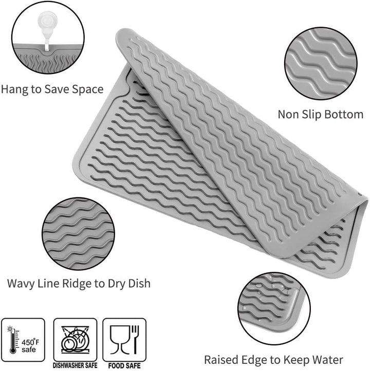 BowLift | KÜCHENWELLA Silicone Kitchen Mat | Heat Resistant & Non-Slip | Dish Mat, Refrigerator & Drawer Liner | BPA-Free & Easy to Clean