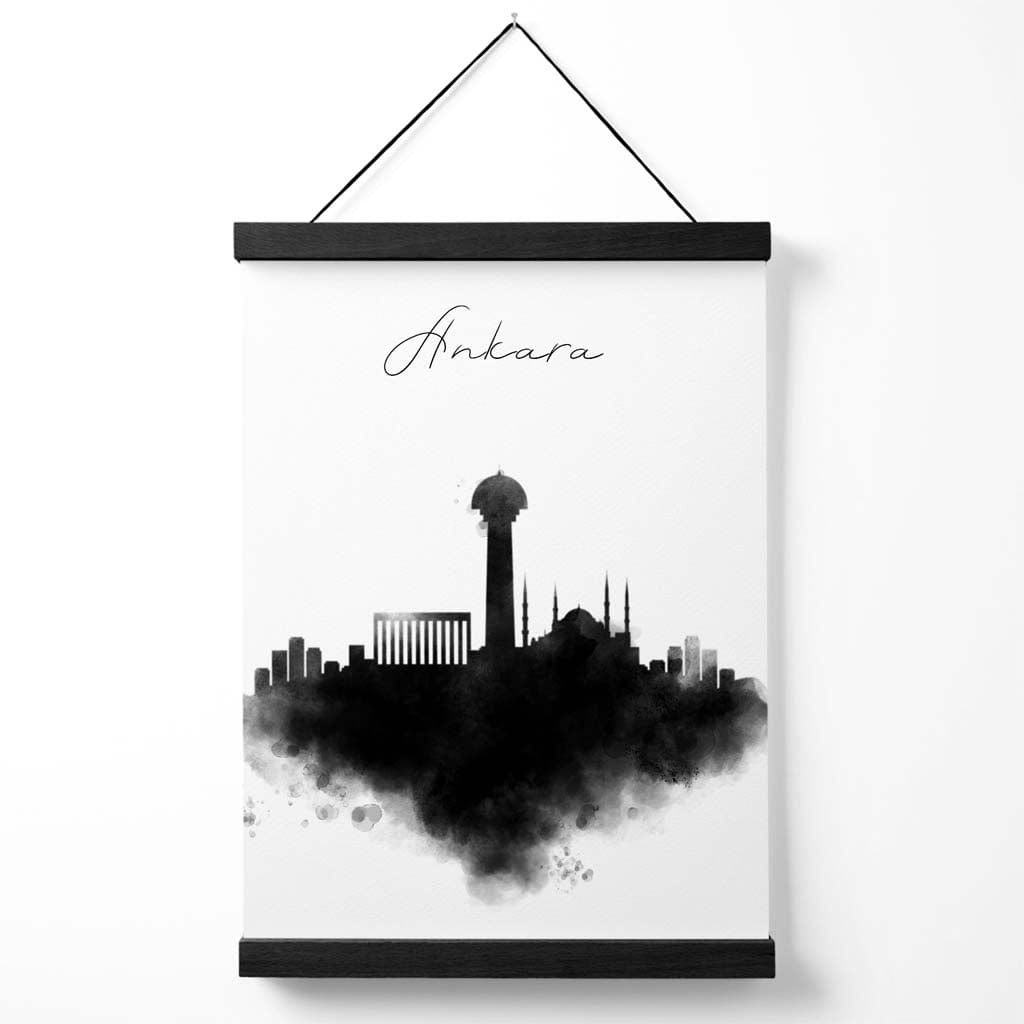 Ankara Watercolor Skyline City Poster with Hanger | Bowlift