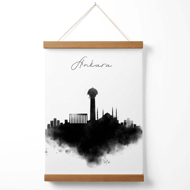 Ankara Watercolor Skyline City Poster with Hanger | Bowlift