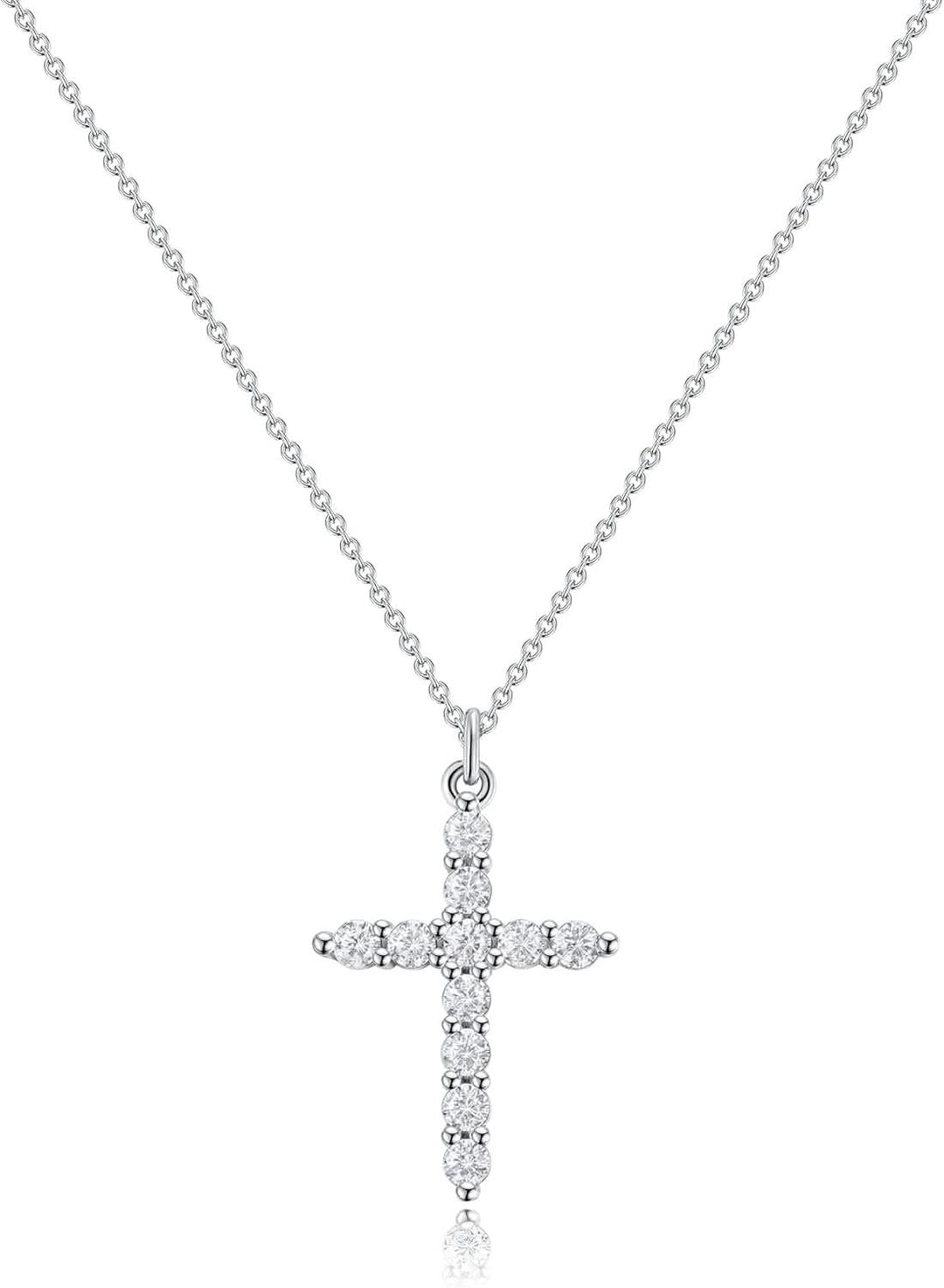 BowLift | Elegant 18K Gold Cubic Zirconia Cross Necklace