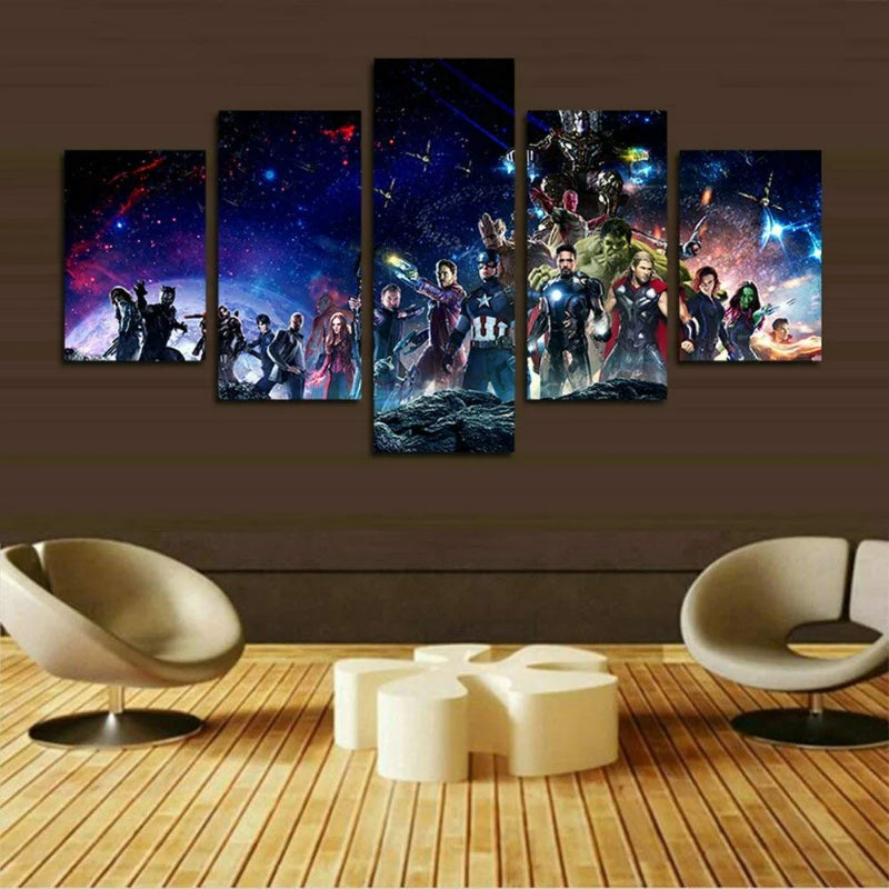 Set of 5 Infinity War Wall Canvas | Bowlift