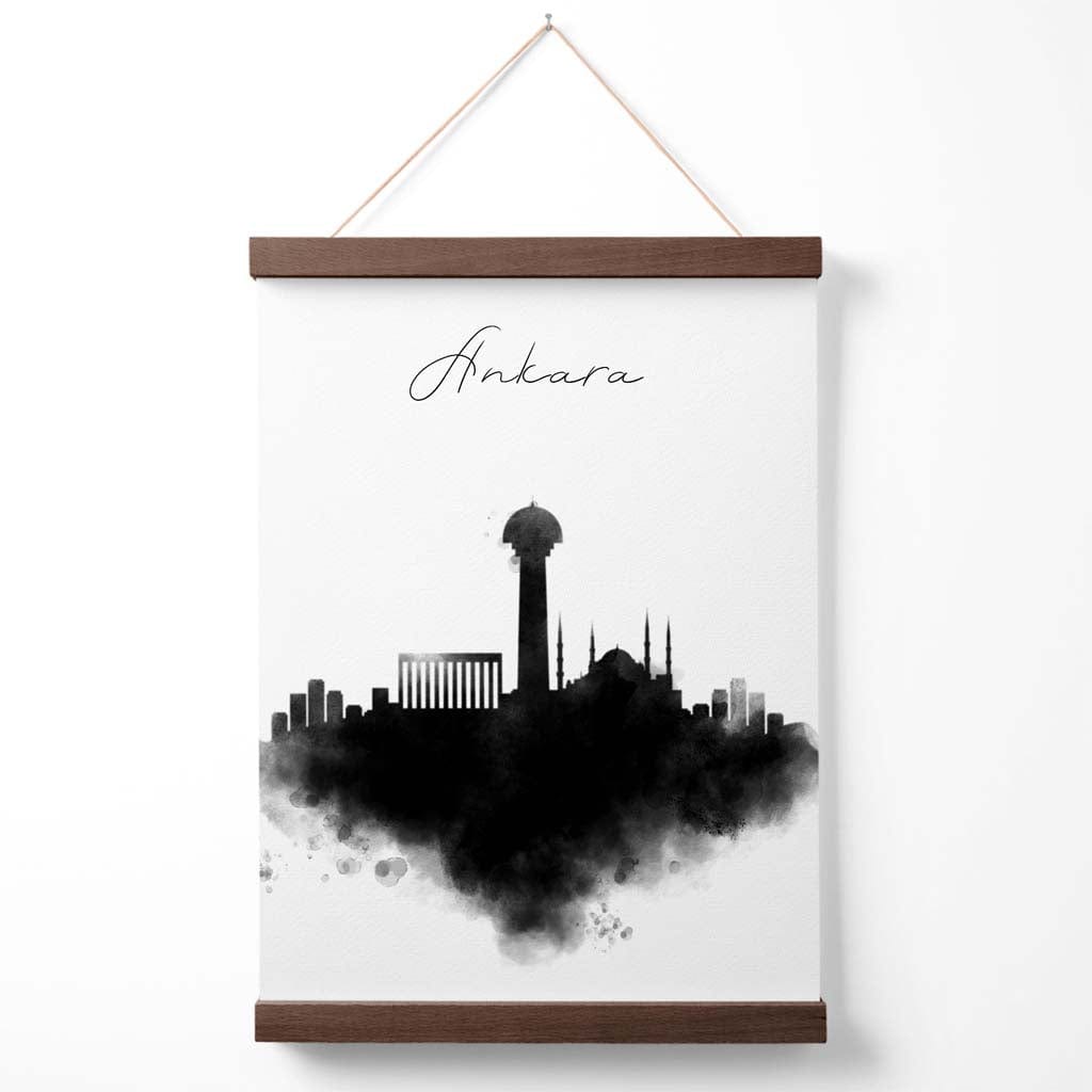Ankara Watercolor Skyline City Poster with Hanger | Bowlift
