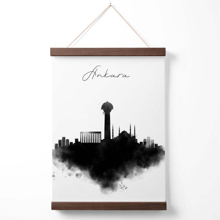 Ankara Watercolor Skyline City Poster with Hanger | Bowlift