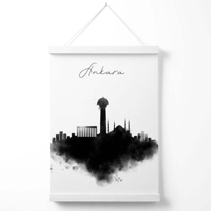 Ankara Watercolor Skyline City Poster with Hanger | Bowlift