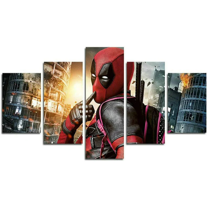Set of 5 Deadpool Movie Wall Canvas | Bowlift