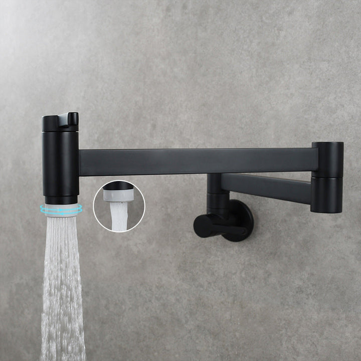 BowLift | 1-handle brushed nickel widespread faucet 1 hole wall-mounted bathroom faucet with brass