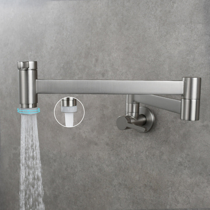 BowLift | 1-handle brushed nickel widespread faucet 1 hole wall-mounted bathroom faucet with brass