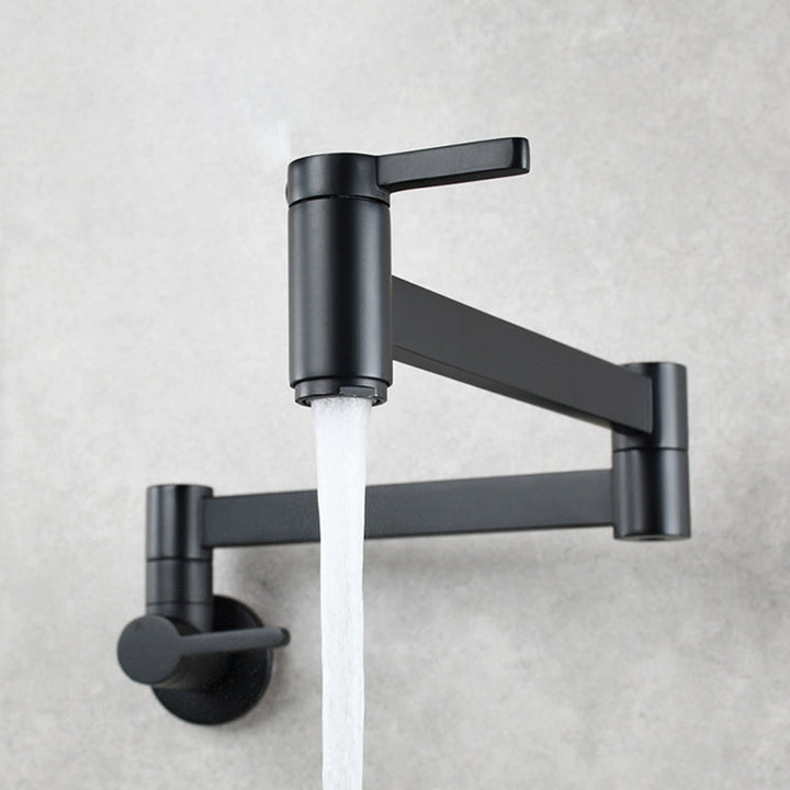 BowLift | 1-handle brushed nickel widespread faucet 1 hole wall-mounted bathroom faucet with brass