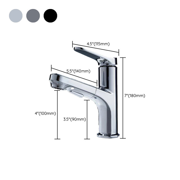 BowLift | Modern Basin Faucet Solid Copper Centered Sink Faucet for Bathroom