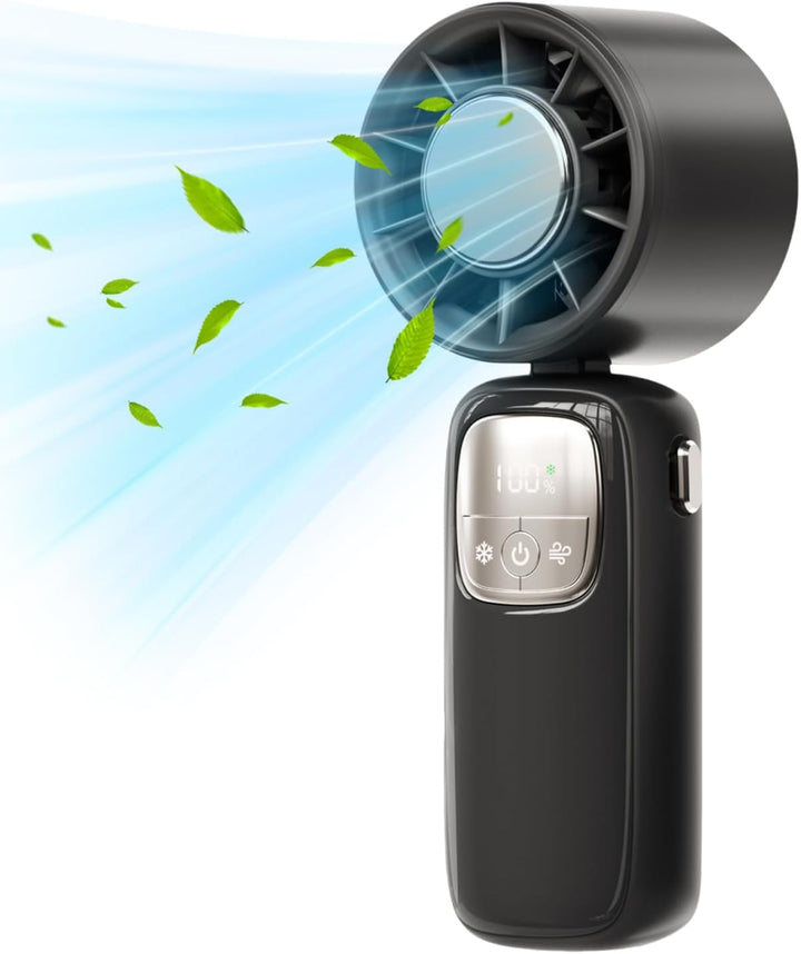 BowLift | Portable Foldable Handheld Fan with LED Display 100 Speeds