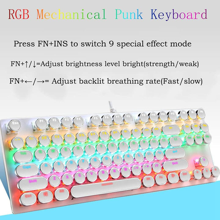 BowLift | 87-Key Mechanical Gaming Keyboard RGB Backlit Blue Switch
