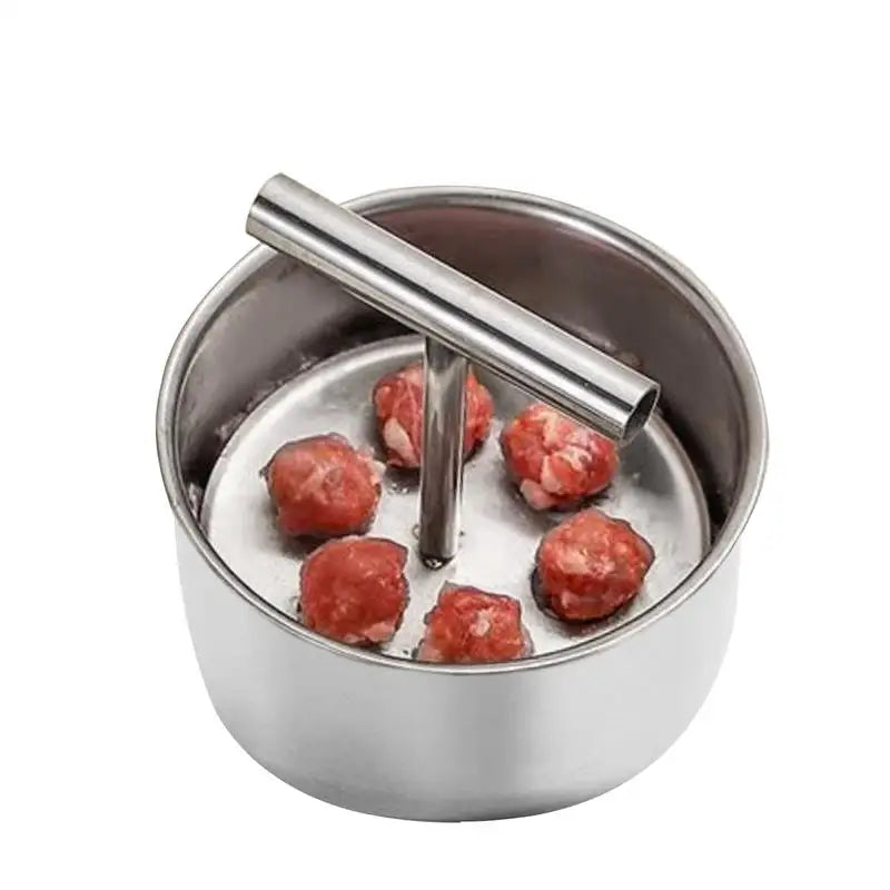 6/12 Hole Stainless Steel Hand Extruded Meatball Press Mold Maker | Bowlift