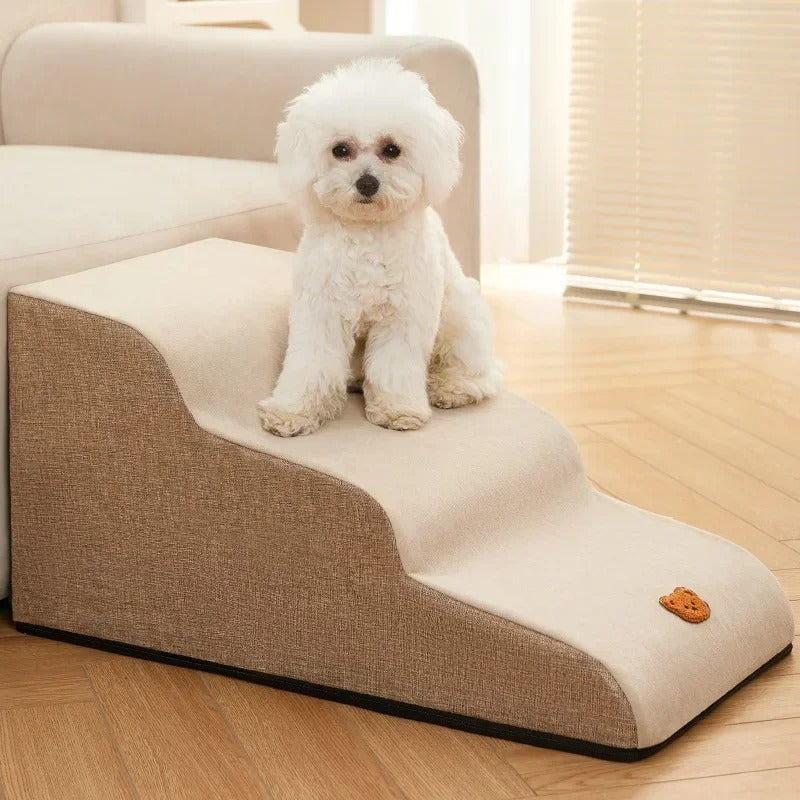 PawAscend – Luxury Pet Stairs with Non-Slip Bowlift