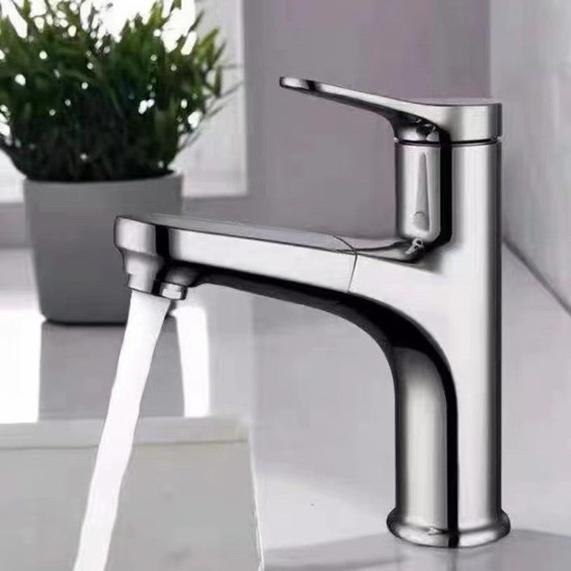 BowLift | Modern Style Sink Faucet Single Handle Low Arc Pull Out Copper Sink Faucet