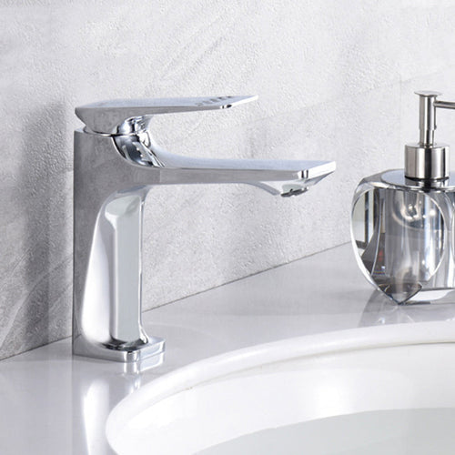 BowLift | Modern Bathroom Faucet Brass Deep Curve Lever Handle with Faucet Hose