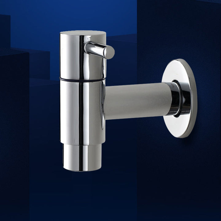 BowLift | Contemporary Wall-Mounted Bathroom Faucet Single Hole Low Arc Solid Brass Circular Faucet