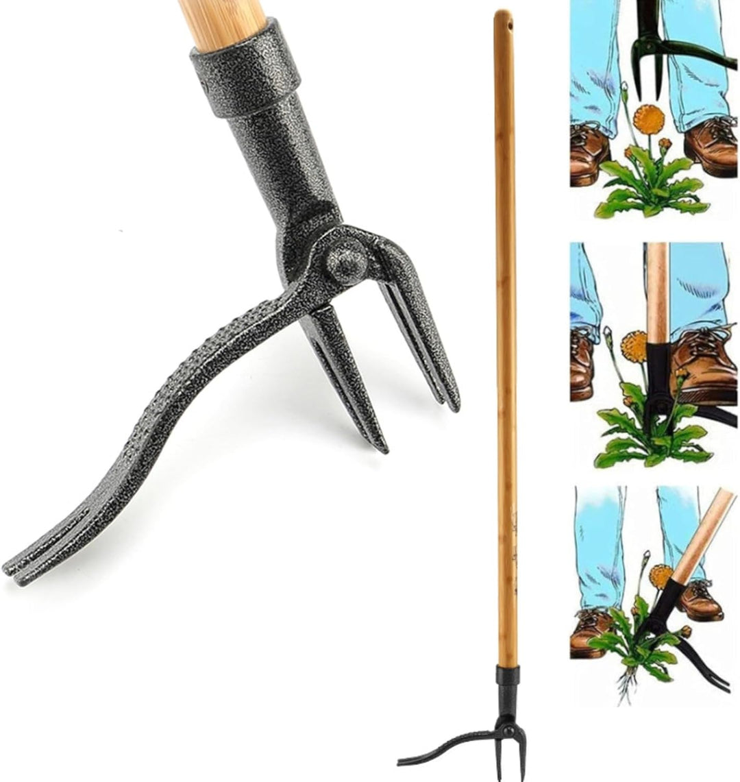 BowLift | Weed puller with 4-claw head – Effective garden tool made of iron for root removal