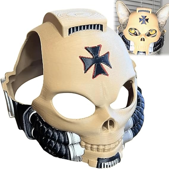 BowLift | Cat Skull Helmet — Lightweight Sci-Fi Pet Armor for Cosplay