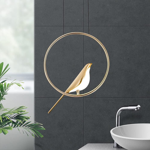 BowLift | Circle Pendant Lamp with Bird Motifs – Modern Lighting Fixture for Home Decor & Unique Ceiling Design