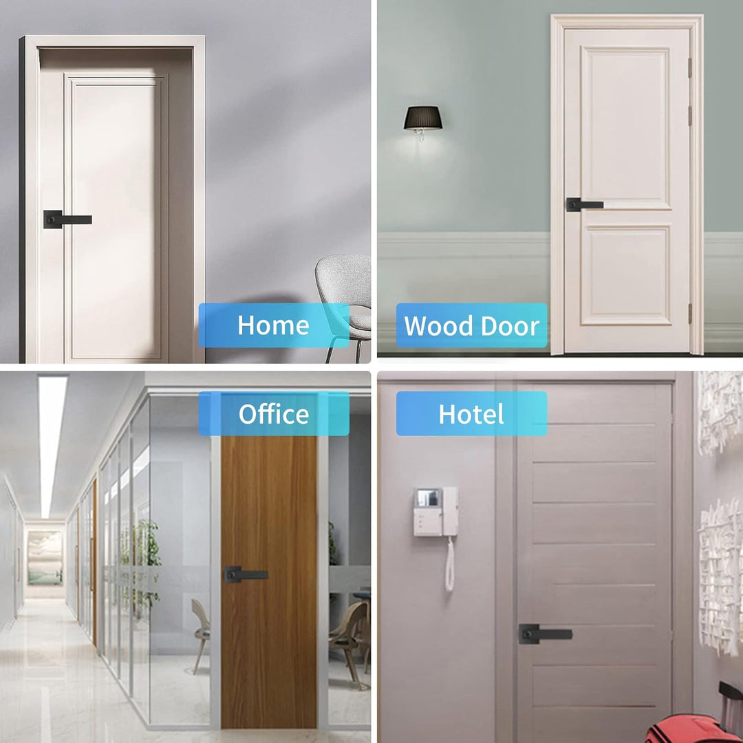 BowLift | Smart Fingerprint Door Lever Lock with Key Access & 30 User Capacity – Nivora